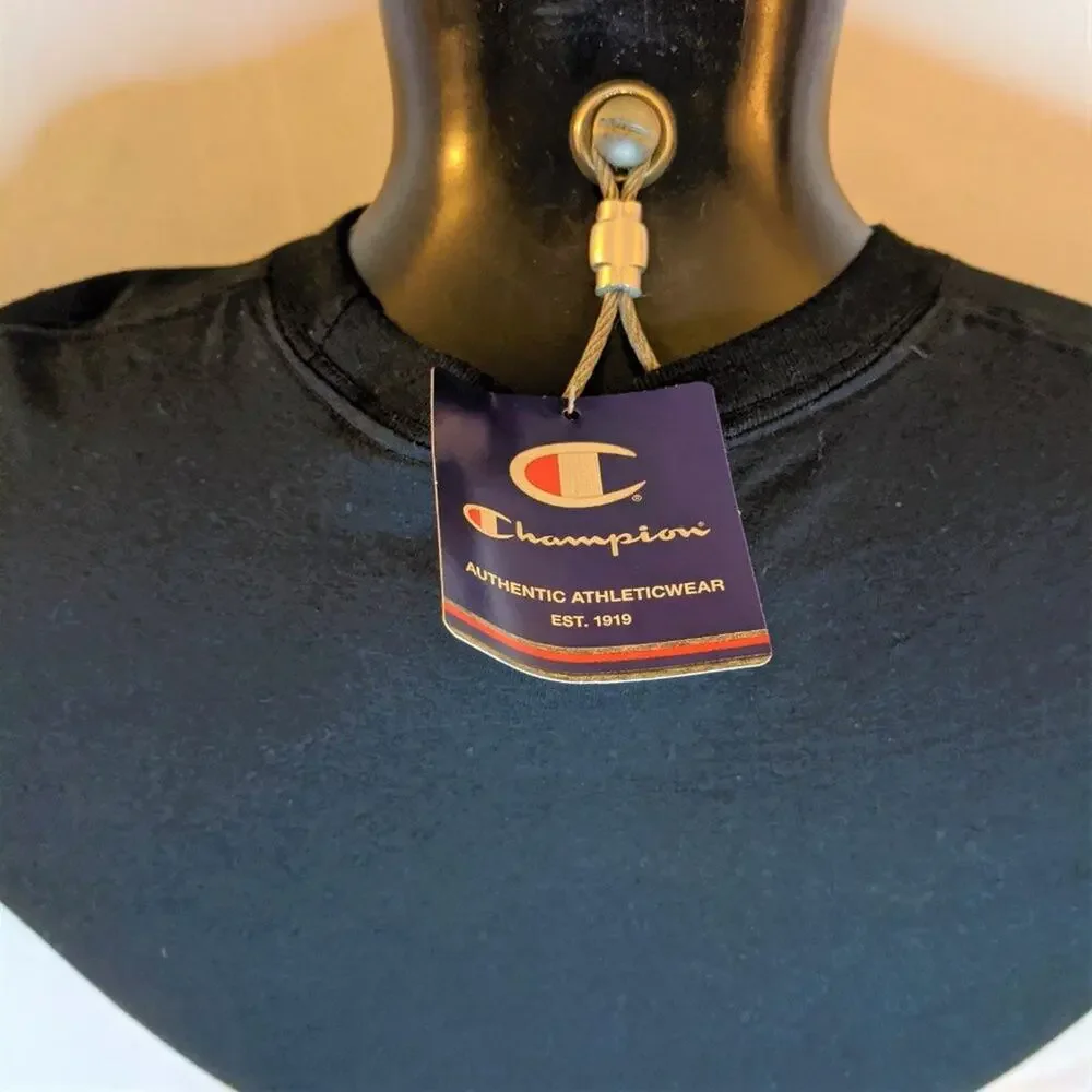 Champion Men's Graphic T-Shirt Small S Black Logo Streetwear Gym Tee - Picture 5 of 5